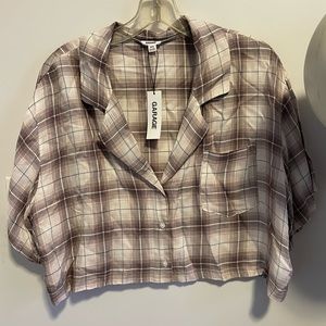Brand new plaid crop top